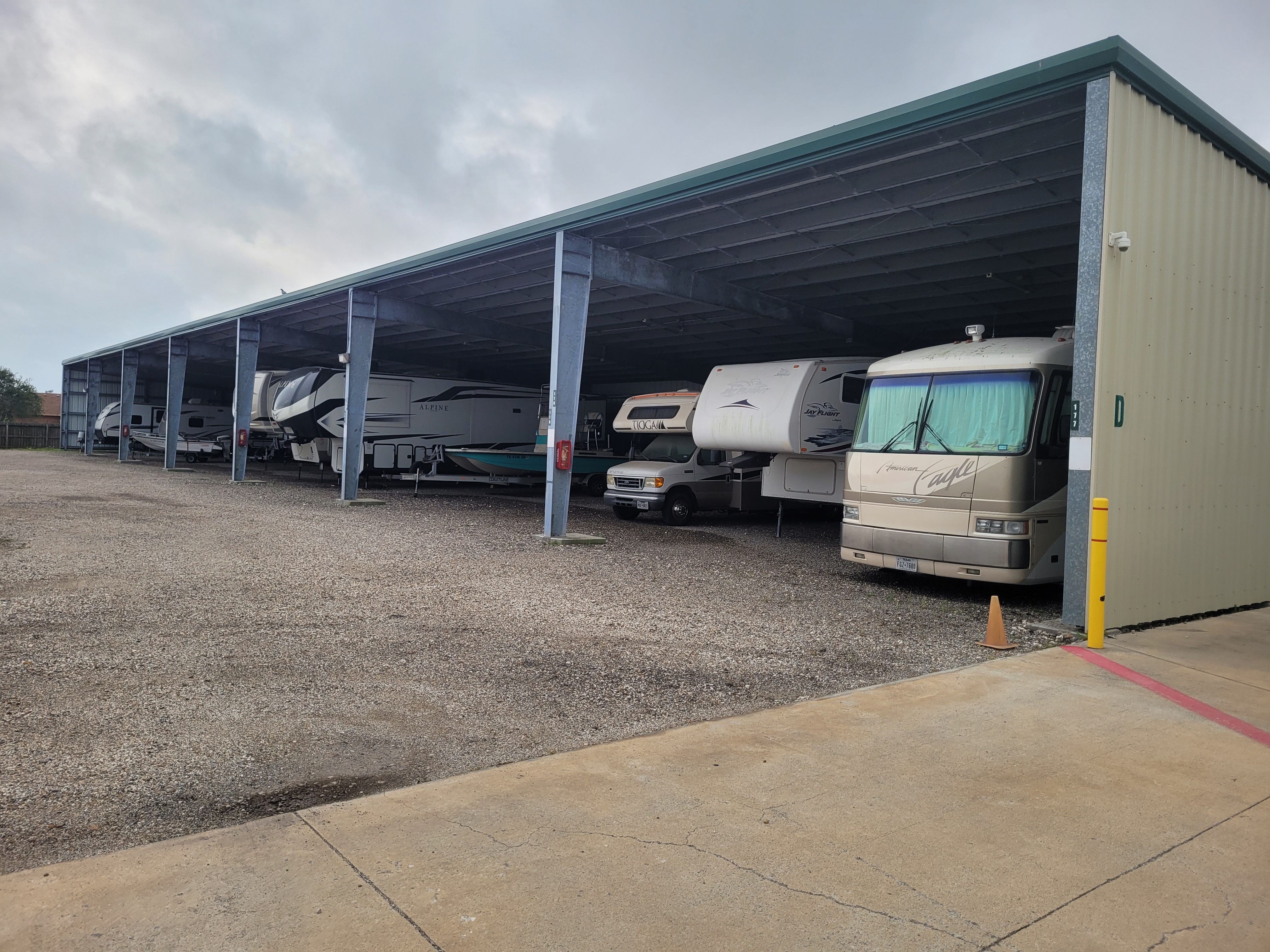 Covered RV storage in Corpus Christi by Oso Climate Storage